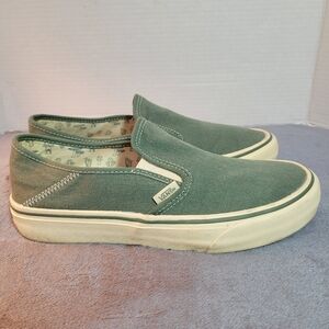 Vans Ultracush Off The Wall Sneakers Mollusk Sage Green Womens 9 Mens 7.5